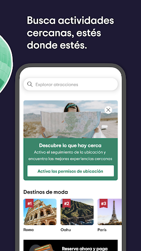Captura de pantalla de Viator: Tours y actividades