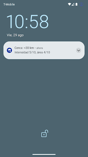 Captura de pantalla de Alarma de Lluvia (Rain Alarm)