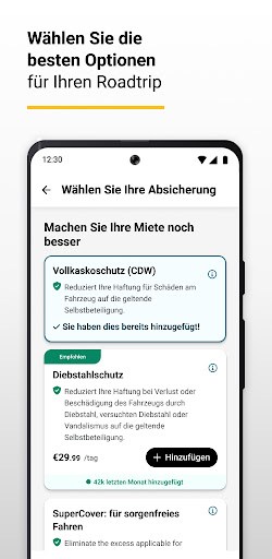 Hertz Mietwagen – jetzt buchen Screenshot