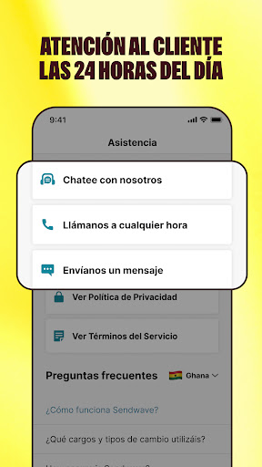 Captura de pantalla de Sendwave: enviar dinero rápido