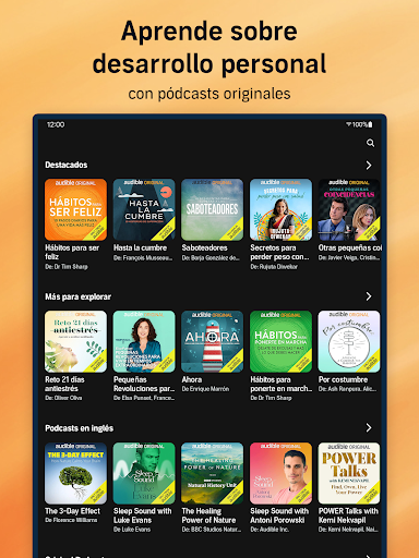 Captura de pantalla de Audible: Audiolibros, podcasts