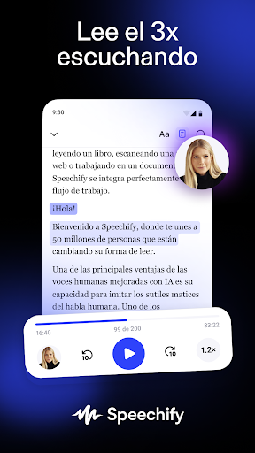 Captura de pantalla de Speechify: Lector de Voz IA