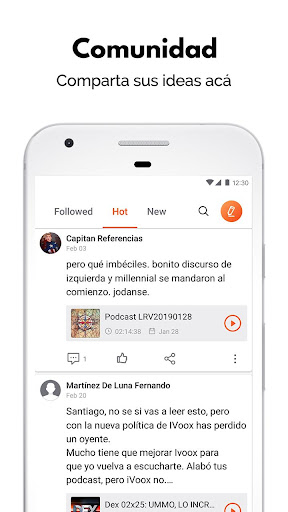 Captura de pantalla de Aplicación de podcast: Castbox