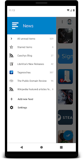Captura de pantalla de Nextcloud News