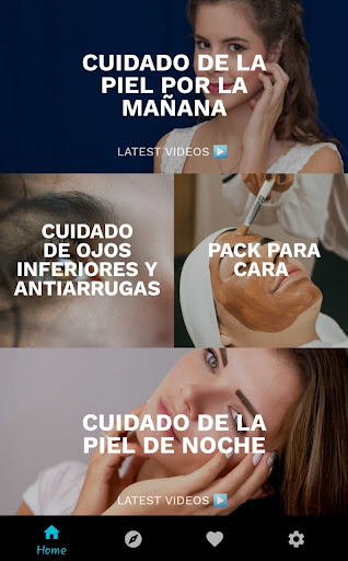Captura de pantalla de cuidado piel y cuidado cara