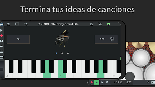 Captura de pantalla de n-Track Studio: crea tu música