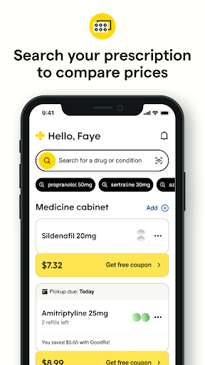 Captura de pantalla de GoodRx: Cupones para Medicina