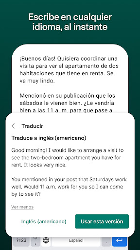 Captura de pantalla de Grammarly: escritura con IA