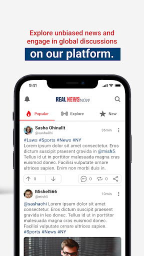 Captura de pantalla de Real News Now Republican News