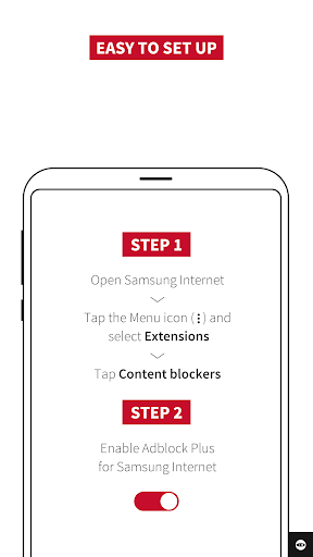 Captura de pantalla de ABP para Samsung Browser