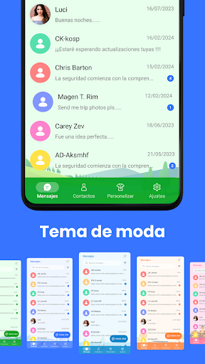 Captura de pantalla de Mensajes:Texto de mensajes SMS