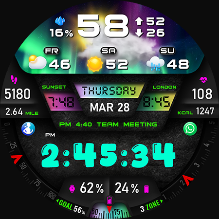 Captura de pantalla de PER27 Digital Watch Face