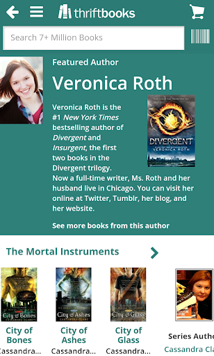 Captura de pantalla de ThriftBooks: New & Used Books