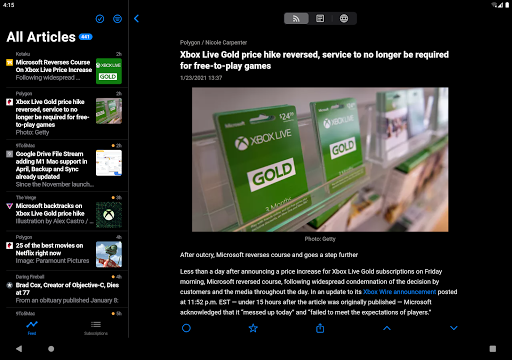 Fluent Reader Lite - RSS Clien screenshot