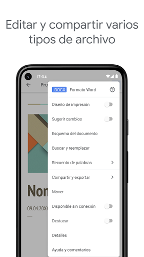 Captura de pantalla de Documentos de Google