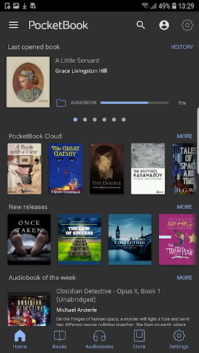 Captura de pantalla de PocketBook libro
