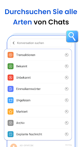 Mitteilungen Screenshot