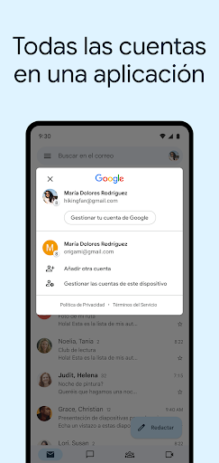 Captura de pantalla de Gmail