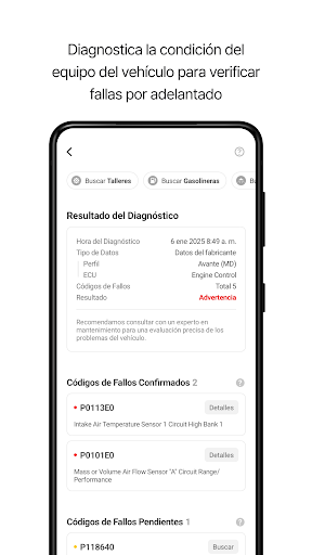 Captura de pantalla de Infocar - Escáner OBD2