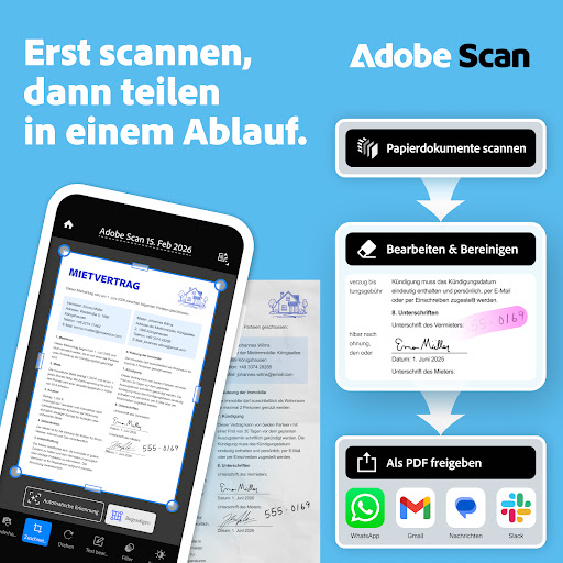 Adobe Scan KI-PDF Scanner, OCR Screenshot