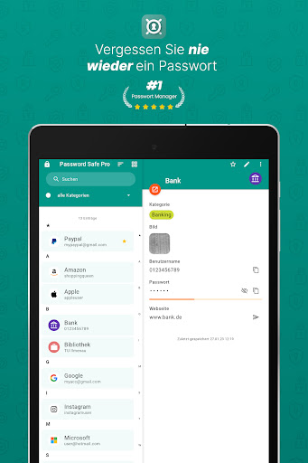 Password Safe und Manager Screenshot