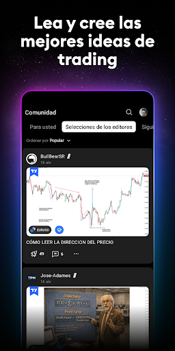 Captura de pantalla de TradingView - Bolsa de Valores
