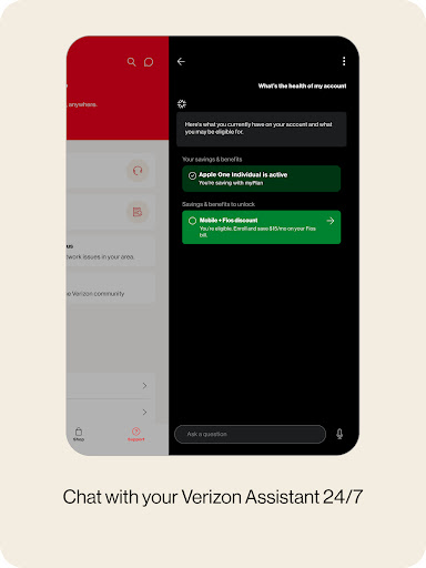 Captura de pantalla de My Verizon