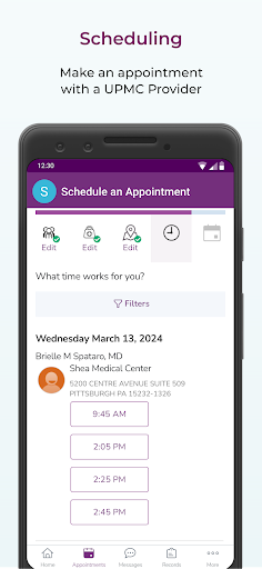 MyUPMC screenshot