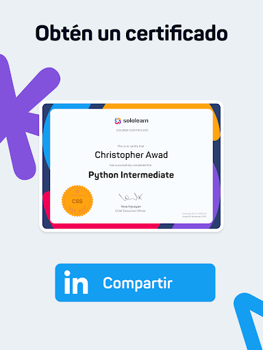 Captura de pantalla de Sololearn: Learn to code