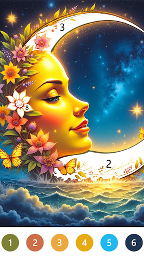 Captura de pantalla de Fairytale Color by number game