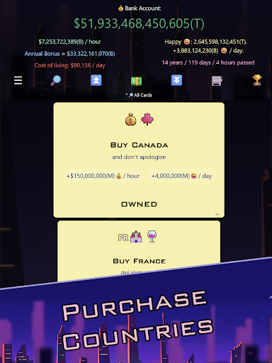 Captura de pantalla de Idle Trillionaire: Money Game