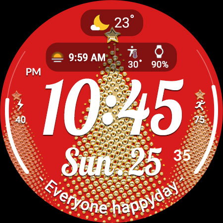 Captura de pantalla de ACRO Happy Christmas Watchface