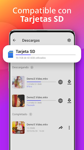 Captura de pantalla de Descargador