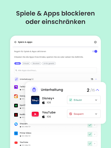 Qustodio Kindersicherung App Screenshot