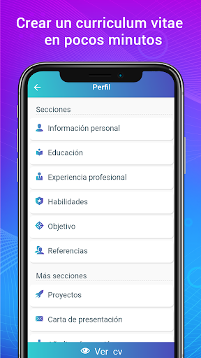 Captura de pantalla de Currículum vítae Crear CV PDF