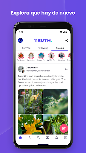 Captura de pantalla de Truth Social