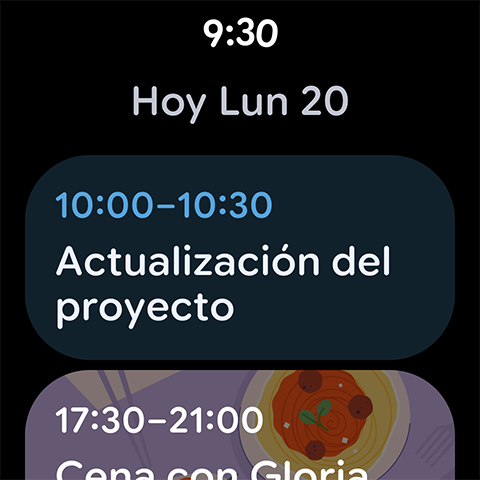 Captura de pantalla de Google Calendar