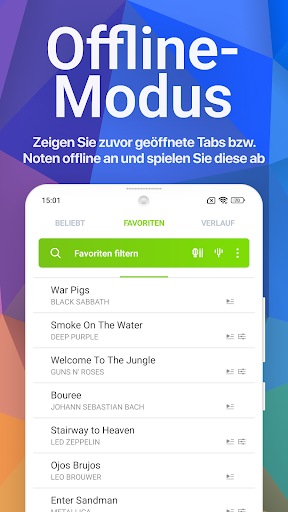 Songsterr Gitarren Tabs/Akkor. Screenshot
