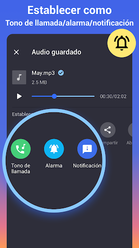 Captura de pantalla de Editor de Audios: cortar audio
