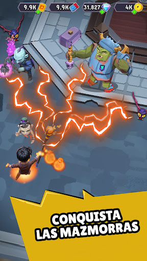 Captura de pantalla de Wizario: Idle Magic RPG