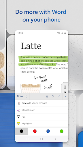 Captura de pantalla de Microsoft Word: Edit Documents