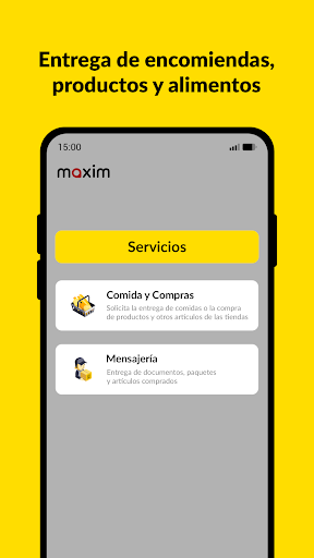 Captura de pantalla de maxim — viajes & envíos