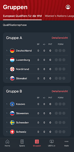 UEFA EURO & Nations League Screenshot