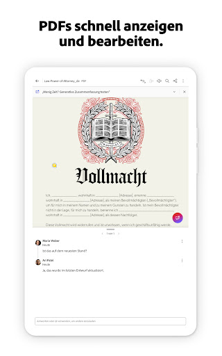 Adobe Acrobat Reader für PDF Screenshot