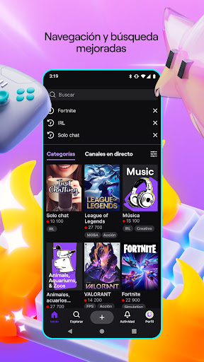 Captura de pantalla de Twitch: emisiones en directo