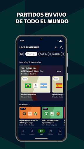 Captura de pantalla de FIFA+ | App de fútbol en vivo
