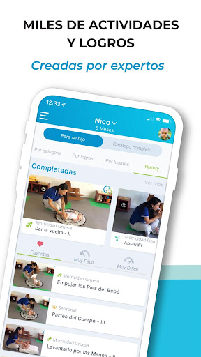Captura de pantalla de BabySparks - Actividades y Log