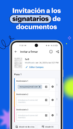 Captura de pantalla de SignNow: firmar documentos PDF