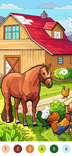 Captura de pantalla de Country Farm Coloring Book