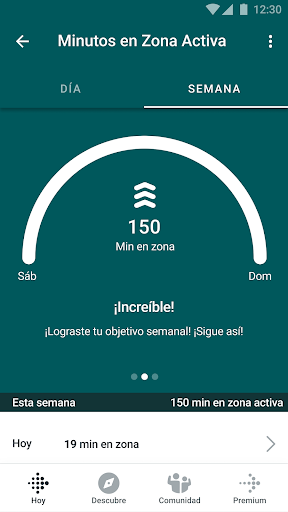 Captura de pantalla de Fitbit